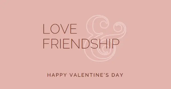 Love and friendship pink modern-simple