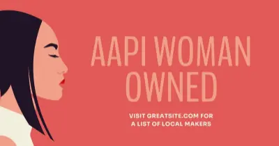 Support AAPI women-owned businesses orange modern-color-block