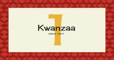 Unity for Kwanzaa yellow modern-geometric-&-linear