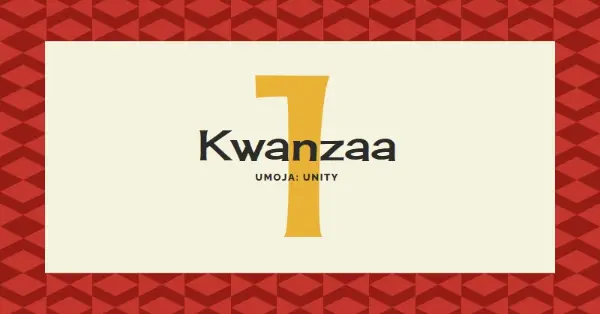 Unity for Kwanzaa yellow modern-geometric-&-linear