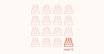 Sweet sixteen pink modern-simple