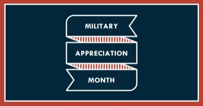 Celebrating Military Appreciation Month blue modern-simple