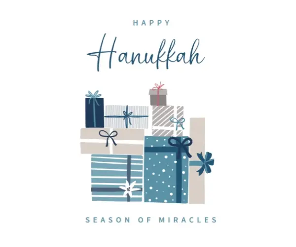 Have a blessed Hanukkah white whimsical-color-block