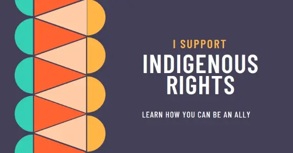 Support Indigenous rights blue modern-color-block