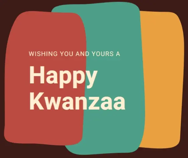 Celebrate Kwanzaa brown modern-color-block