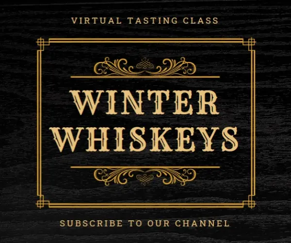 Winter whiskeys black vintage-retro