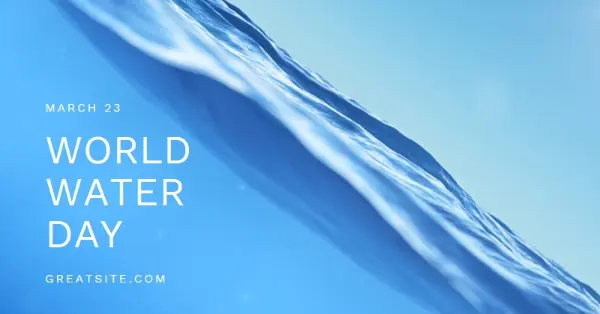 World Water Day blue modern-simple