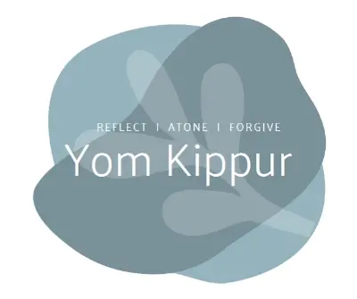 Yom Kippur wishes white organic-simple