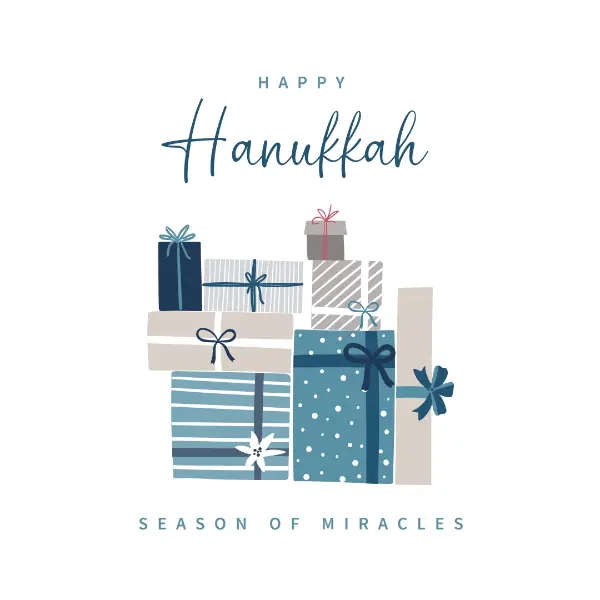 Have a blessed Hanukkah white whimsical-color-block