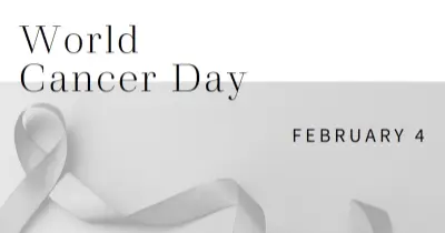 Observing World Cancer Day gray modern-simple