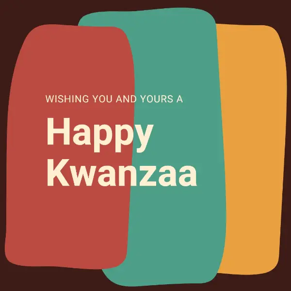 Celebrate Kwanzaa brown modern-color-block