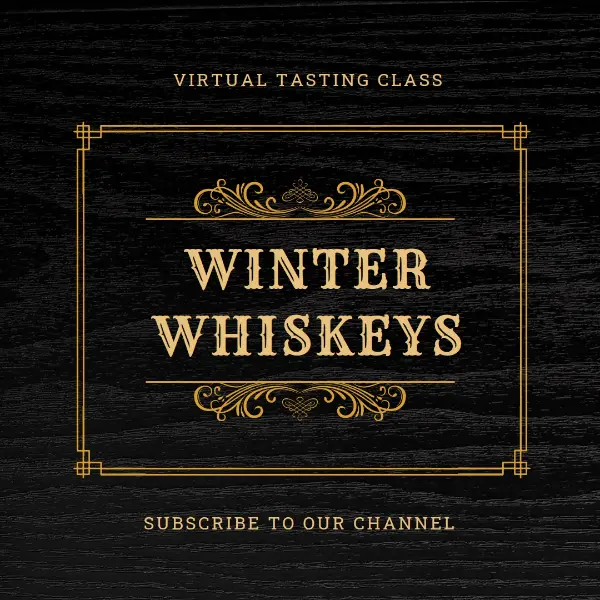 Winter whiskeys black vintage-retro
