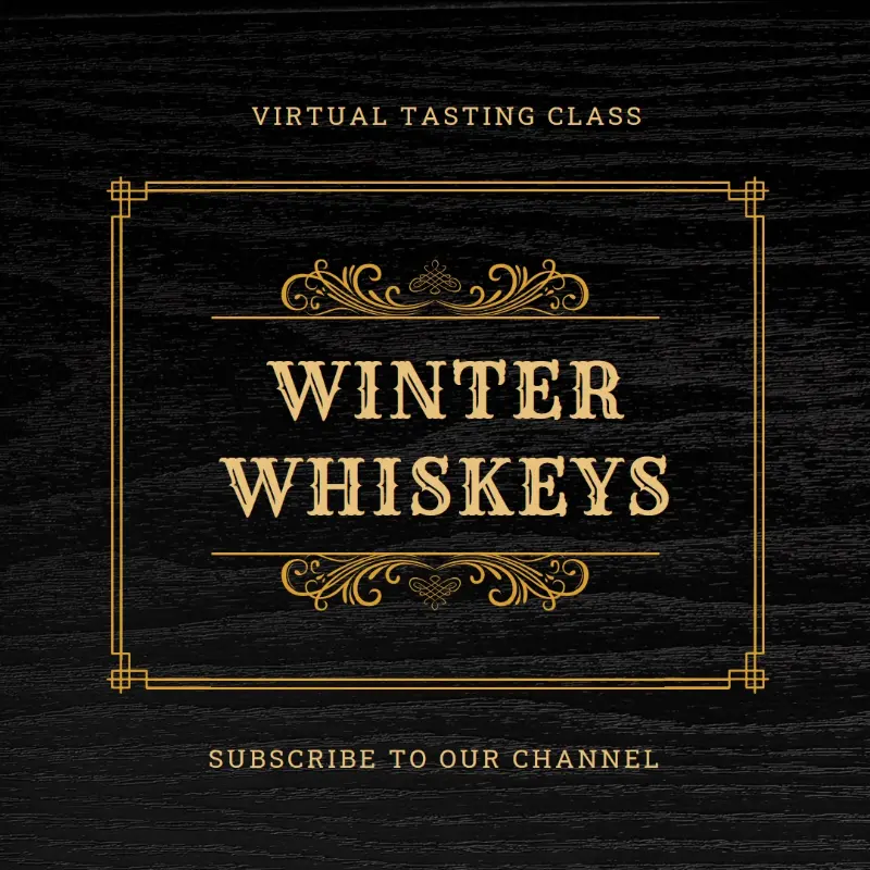 Winter whiskeys black vintage-retro