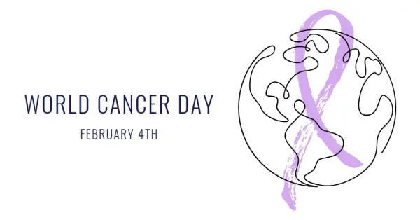 Recognizing World Cancer Day white whimsical-line