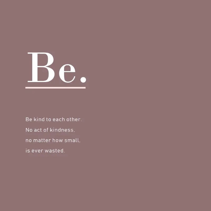 Be kind purple modern-simple