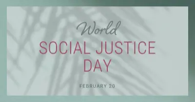 World Social Justice Day green modern-simple