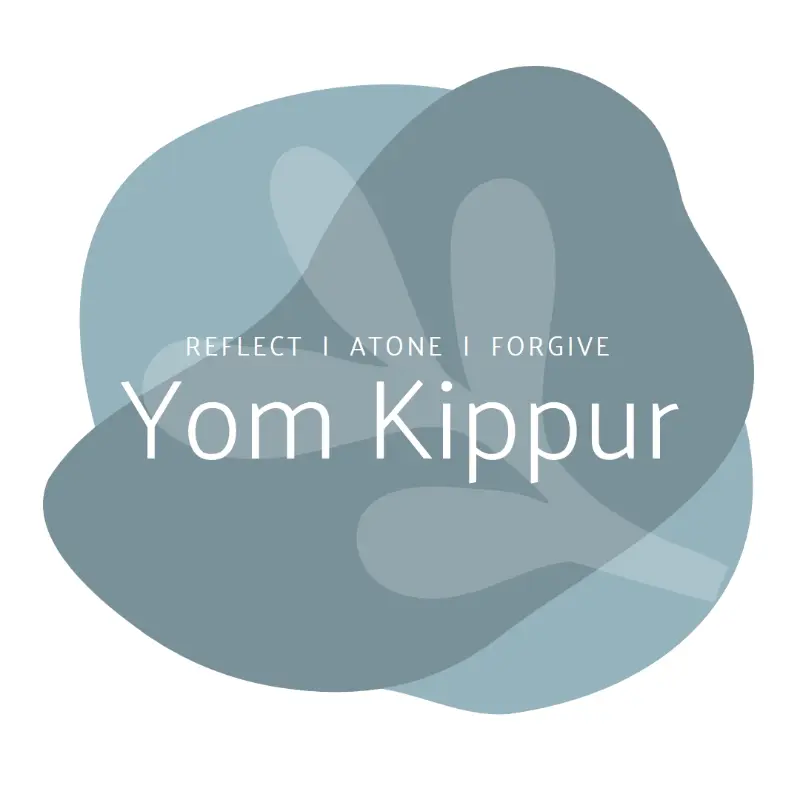 Yom Kippur wishes white organic-simple