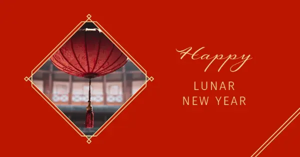 Celebrating Lunar New Year red modern-simple