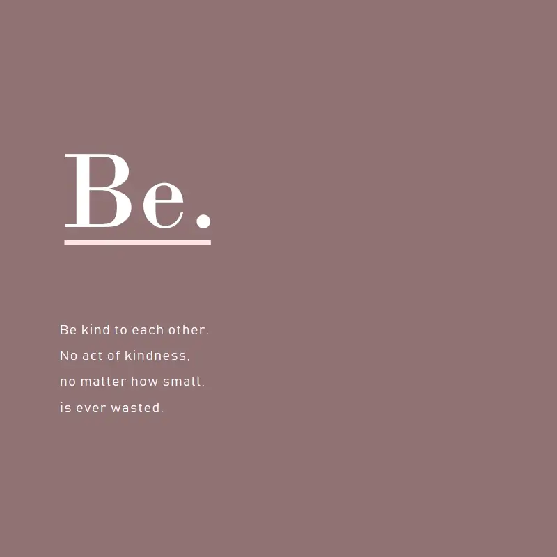 Be kind purple modern-simple