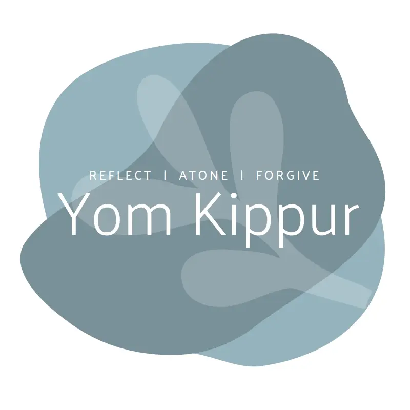 Yom Kippur wishes white organic-simple