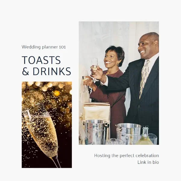 Raise a toast white modern-simple