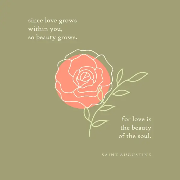 Love grows here green organic-simple