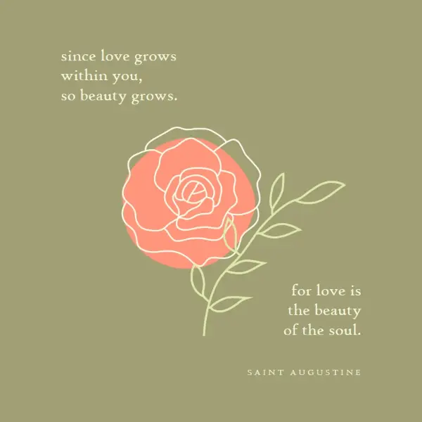 Love grows here green organic-simple