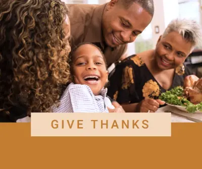 Give thanks brown modern-simple