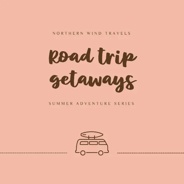 Road trip getaway pink organic-boho