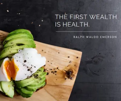 Health is wealth black modern-simple