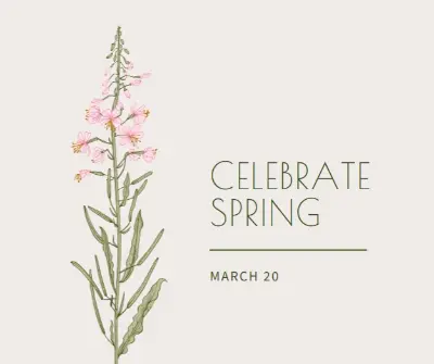 Celebrate spring white vintage-botanical