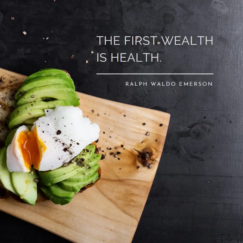 Health is wealth black modern-simple