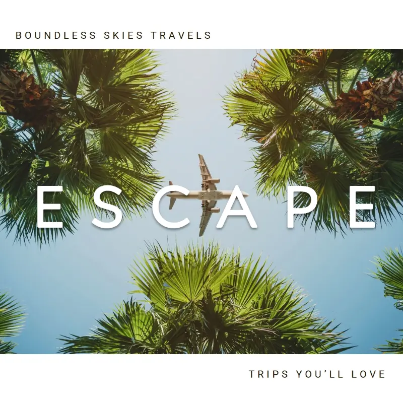 Tropical escape white modern-bold