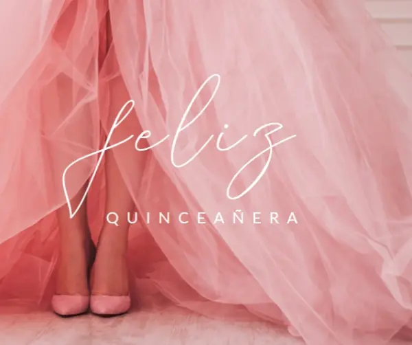 Quinceanera colores pink modern-simple