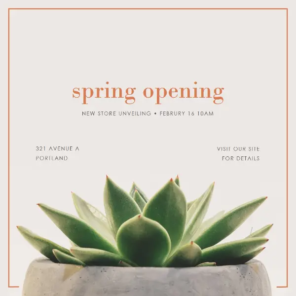 Succulent spring pink modern-simple