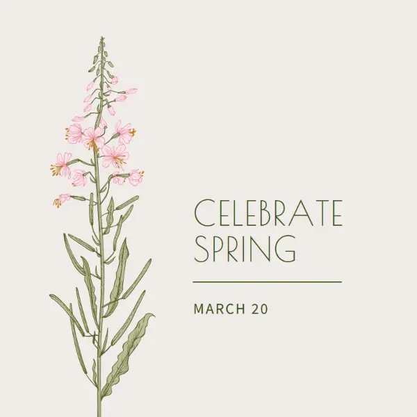 Celebrate spring white vintage-botanical