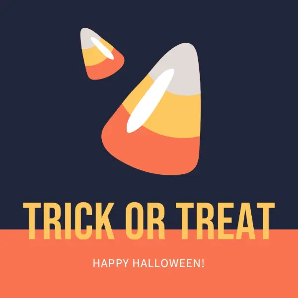 Trick or treat black modern-bold