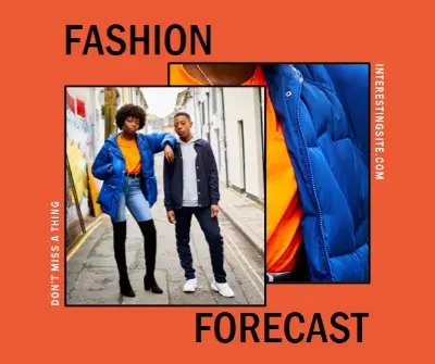 Fashion forecast orange modern-bold