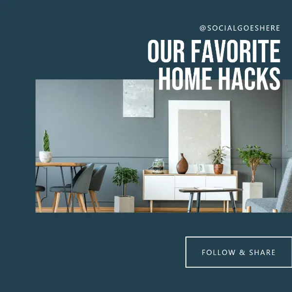 Home hacks blue modern-simple