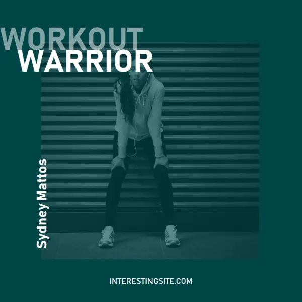 Workout warrior blue modern-bold