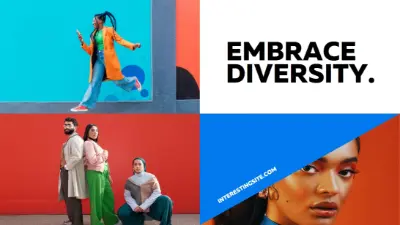 Embrace diversity blue modern-bold