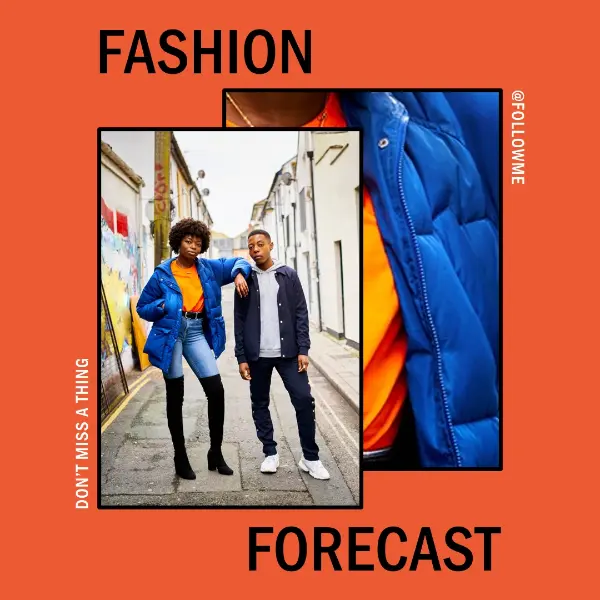 Fashion forecast orange modern-bold