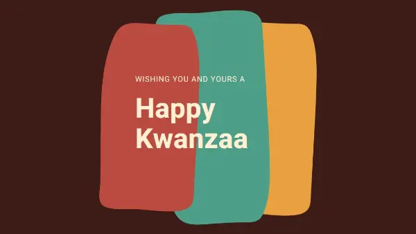 Celebrate Kwanzaa brown modern-color-block