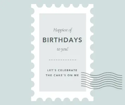 Wonderful birthday blue modern-simple