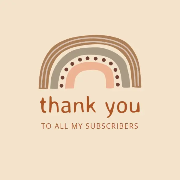 A simple thanks orange organic-boho