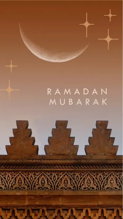 Ramadan wishes brown modern-simple