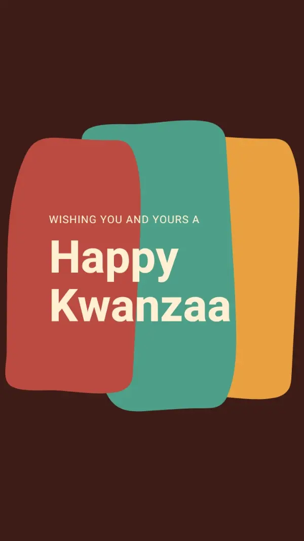 Celebrate Kwanzaa brown modern-color-block