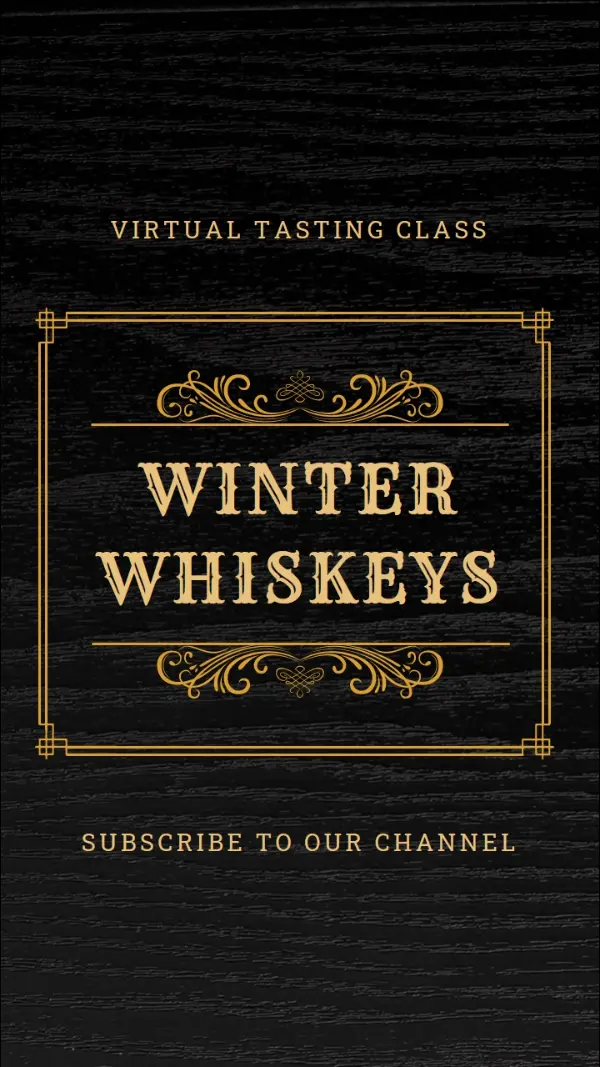 Winter whiskeys black vintage-retro