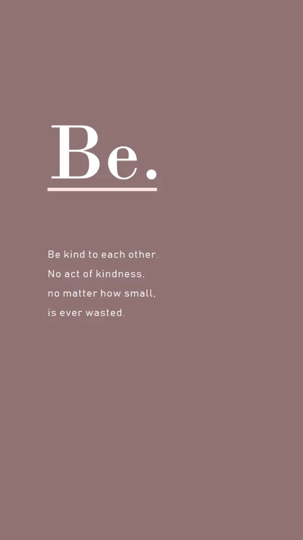 Be kind purple modern-simple