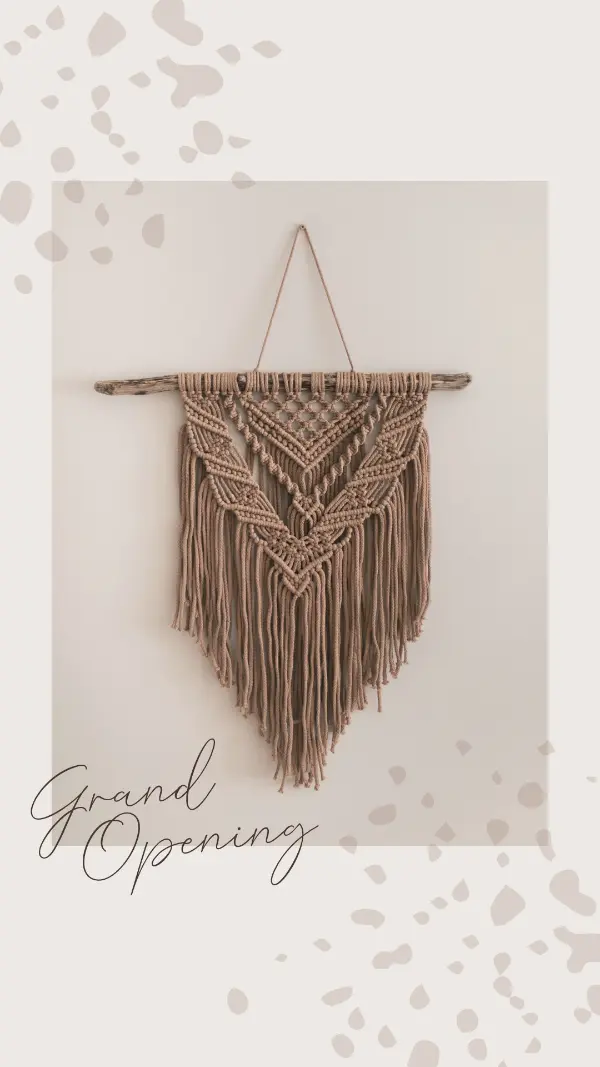 Macrame me brown organic-boho